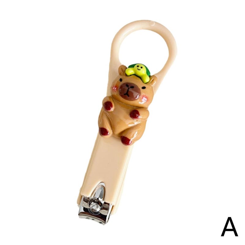 Kapibala Nail Clippers, Stainless Steel Nail Clippers, Single Household Creative Cartoon Portable Large Nail Clippers